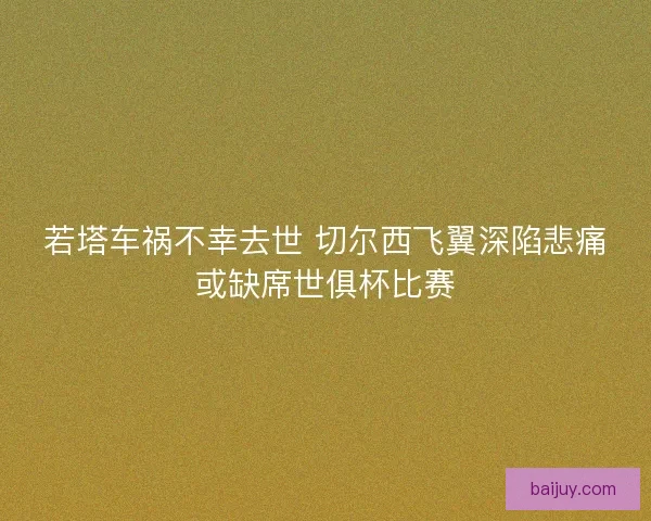 若塔车祸不幸去世 切尔西飞翼深陷悲痛或缺席世俱杯比赛